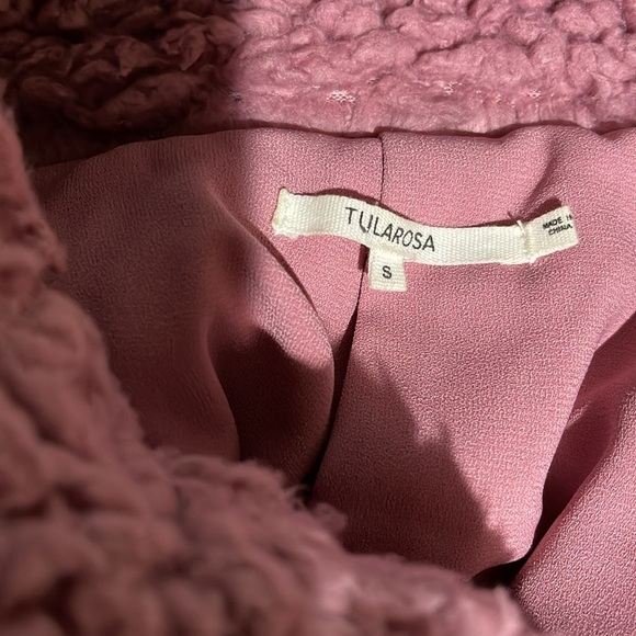 Tularosa Oversized Teddy Bomber Jacket‎ Quilted lining SZ S Pink - Picture 7 of 10